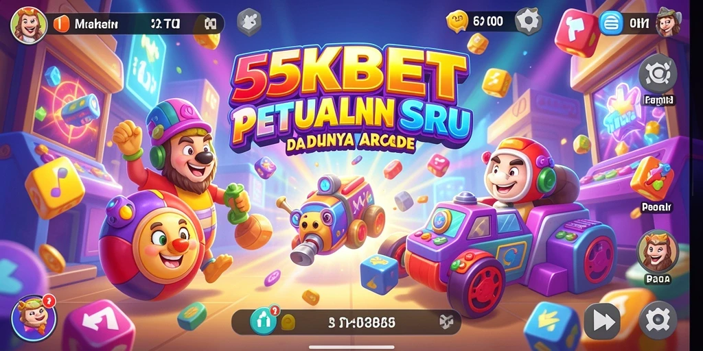 Tangkapan layar utama 55KBET menampilkan gameplay seru dan penuh warna.