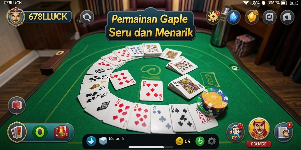 Tampilan gameplay Gaple di 678LUCK yang menawan dan kompetitif.