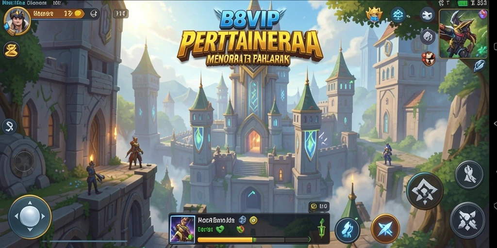 Tangkapan layar B8VIP menampilkan aksi pertahanan menara yang mendebarkan.