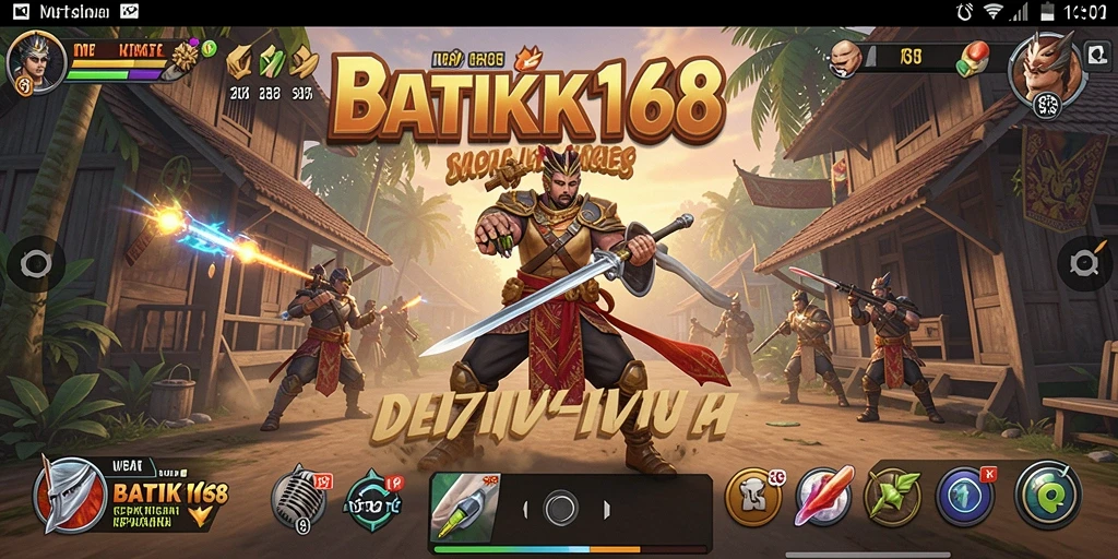 Tampilan antarmuka pengguna aplikasi BATIK168 yang intuitif dan menarik.