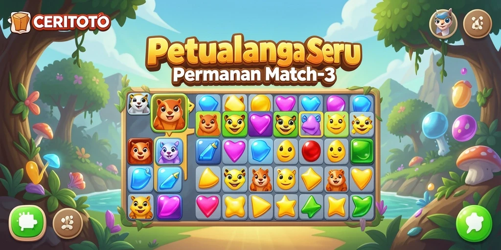Tampak serunya gameplay CERITOTO dalam aksi Match-3!
