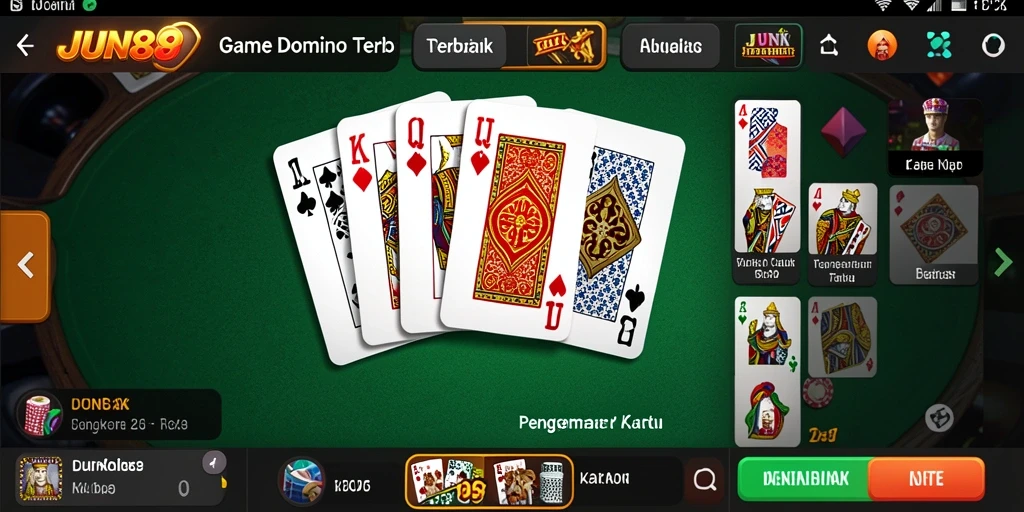 Gameplay domino yang menegangkan dan seru di JUN88.