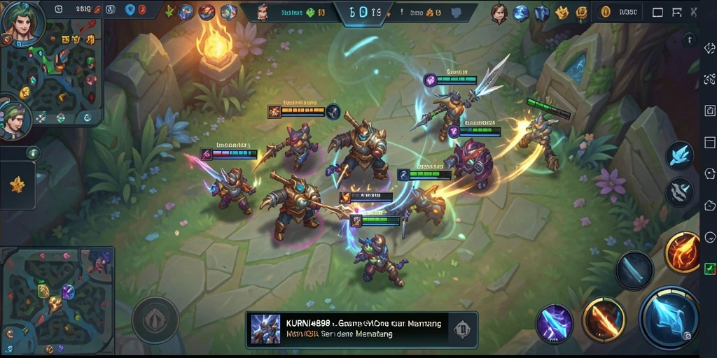 Tampak aksi seru dalam pertandingan KURNIA898 MOBA.