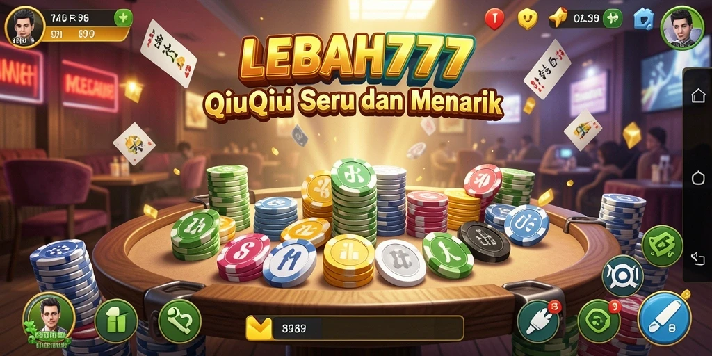 Tampilan gameplay QiuQiu LEBAH777 yang seru dan interaktif.