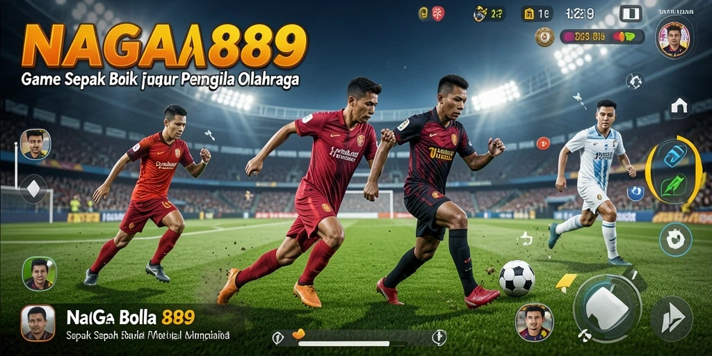 Screenshot NAGA889 menampilkan pemain yang beraksi di lapangan sepak bola.