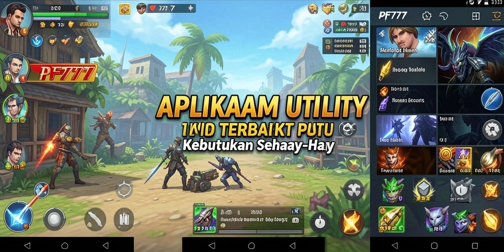 Tampilan utama PF777 menunjukkan fitur-fitur Utility yang lengkap dan mudah diakses.