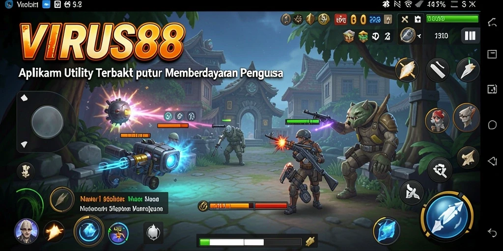Tampilan antarmuka VIRUS88 yang intuitif dan mudah digunakan.
