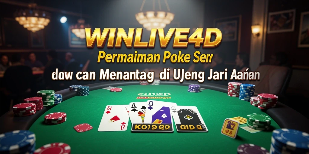 Screenshot utama WINLIVE4D menampilkan permainan poker yang mendebarkan.