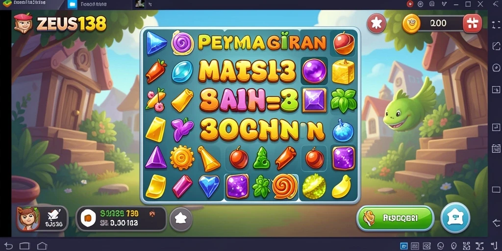 Gameplay seru ZEUS138 dalam permainan Match-3 yang memikat.